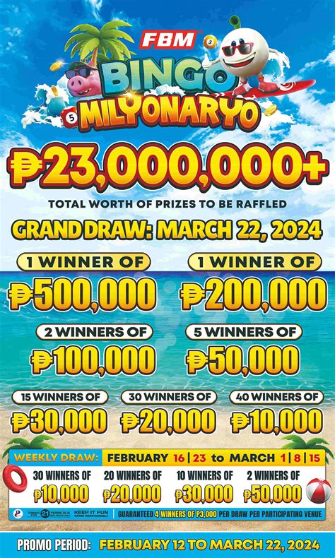 bingo prizes philippines|FBM® brings a wave of prizes to the Philippines with the Bingo .